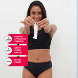 Super Mid Rise Hipster Period Underwear + Regular Applicator Tampons (Combo Pack)