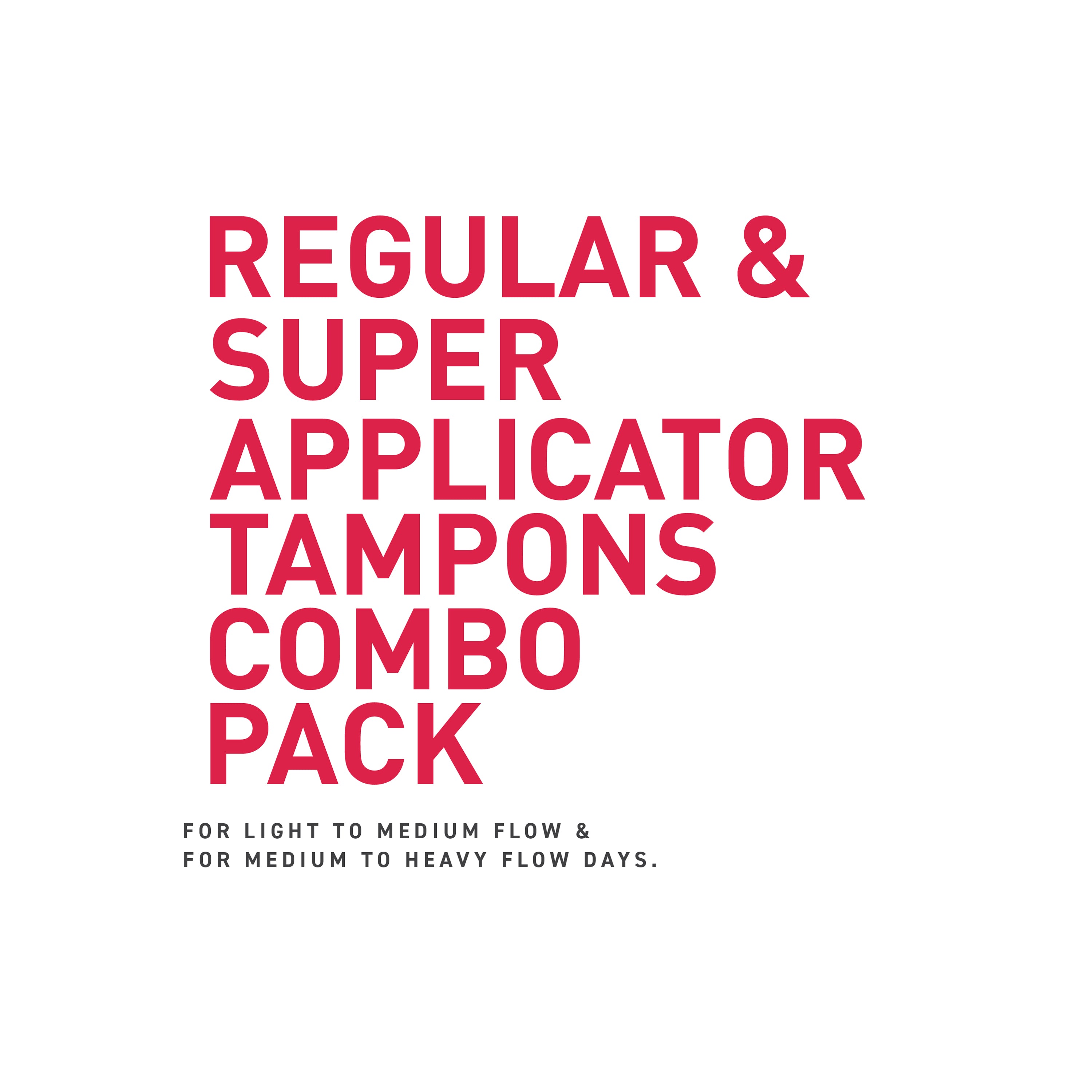 Tampons For Every Period Flow Days By Sanity