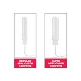 Regular and Super Applicator Tampons