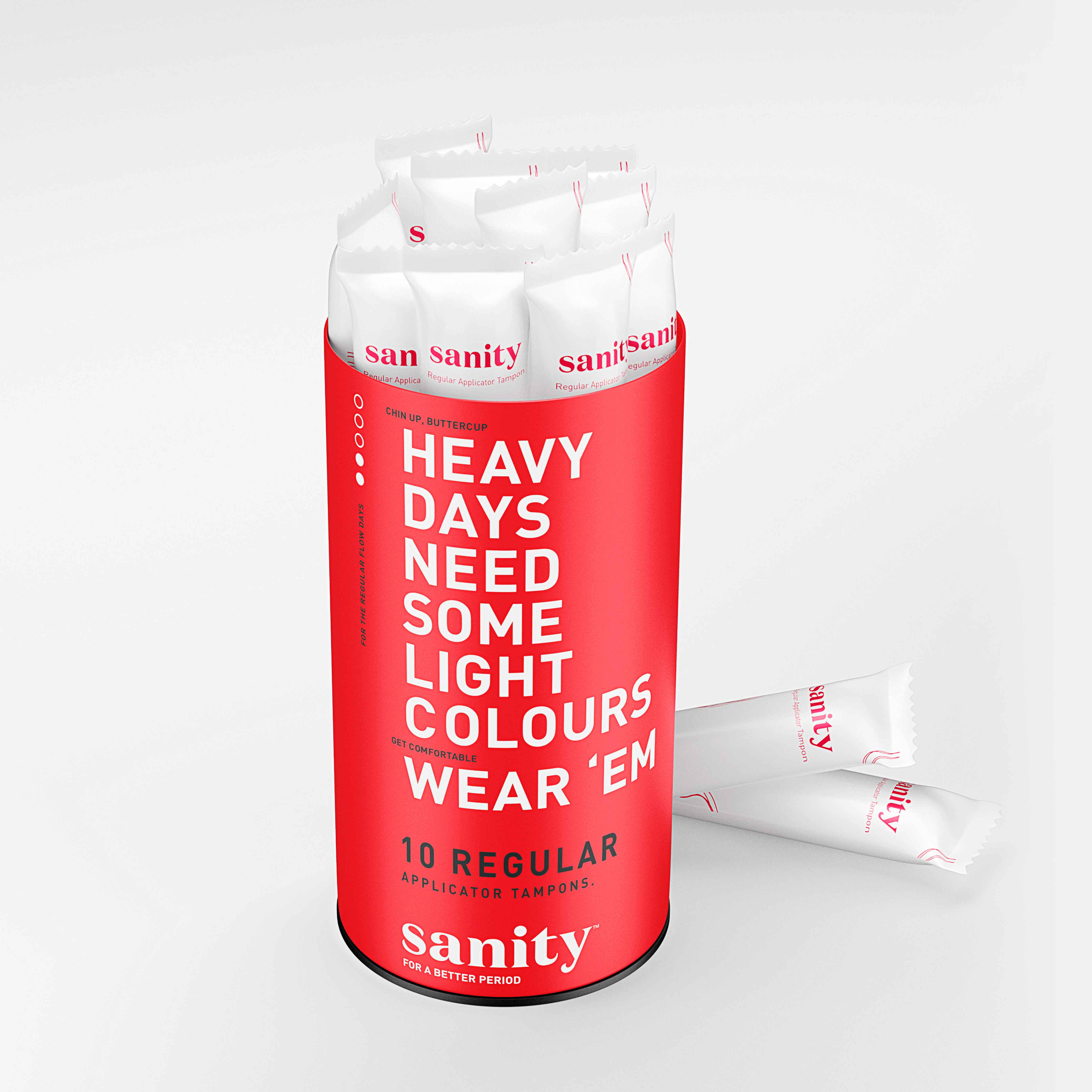 Regular Applicator Tampons 10 Quantity Tin Lid & Internal Packaging By MySanity
