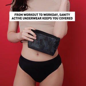 From workout to workday, Sanity active underwear keeps you covered.