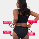 Super Mid Rise Hipster Period Underwear + Super Applicator Tampons (Combo Pack)