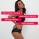 Super Mid Rise Hipster Period Underwear