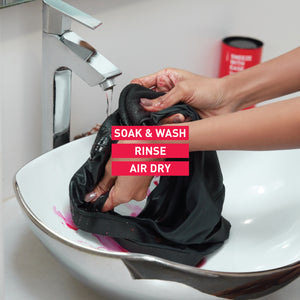 Follow care instructions: Simply soak and wash, rinse and air dry